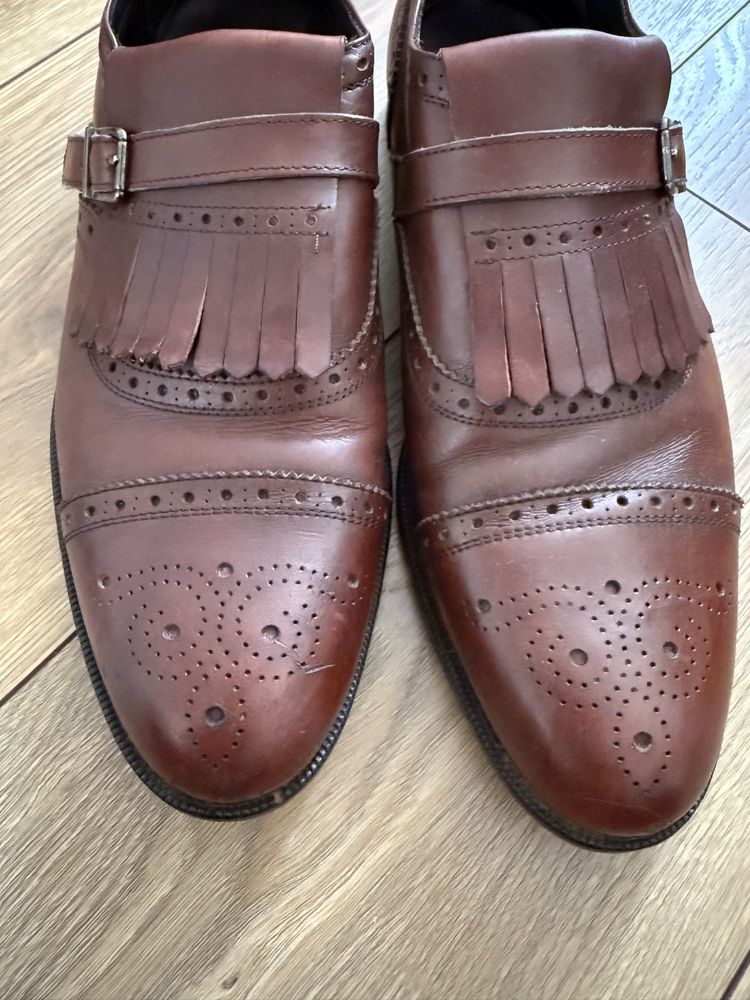 Massimo Dutti, brogsy, męskie buty, skóra
