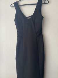 Czarna sukienka siateczka xs s 34 36 okazja sylwester studniówka