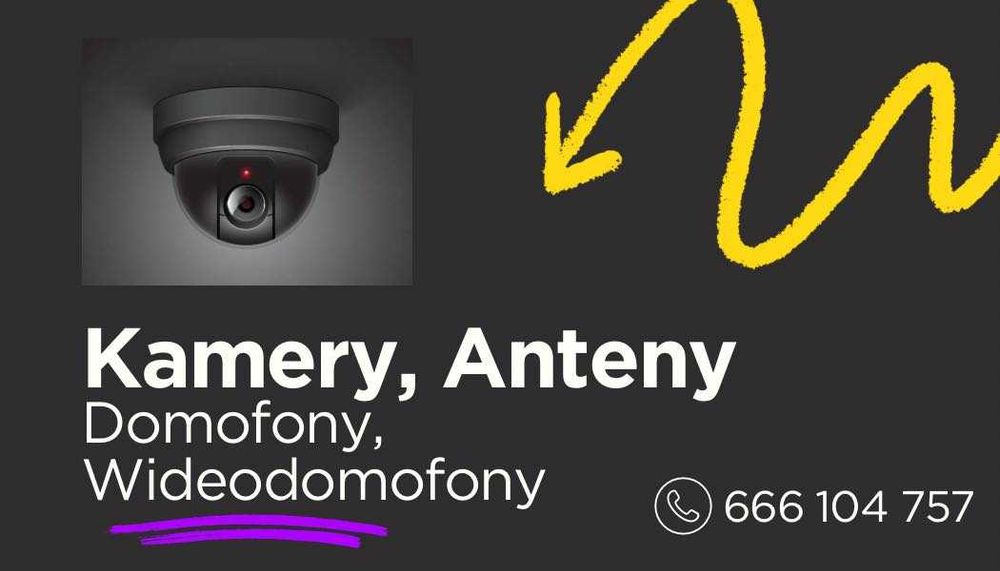 MONTAŻ/INSTALACJA Monitoring, Kamery, Domofon, Anteny, Wideodomofon