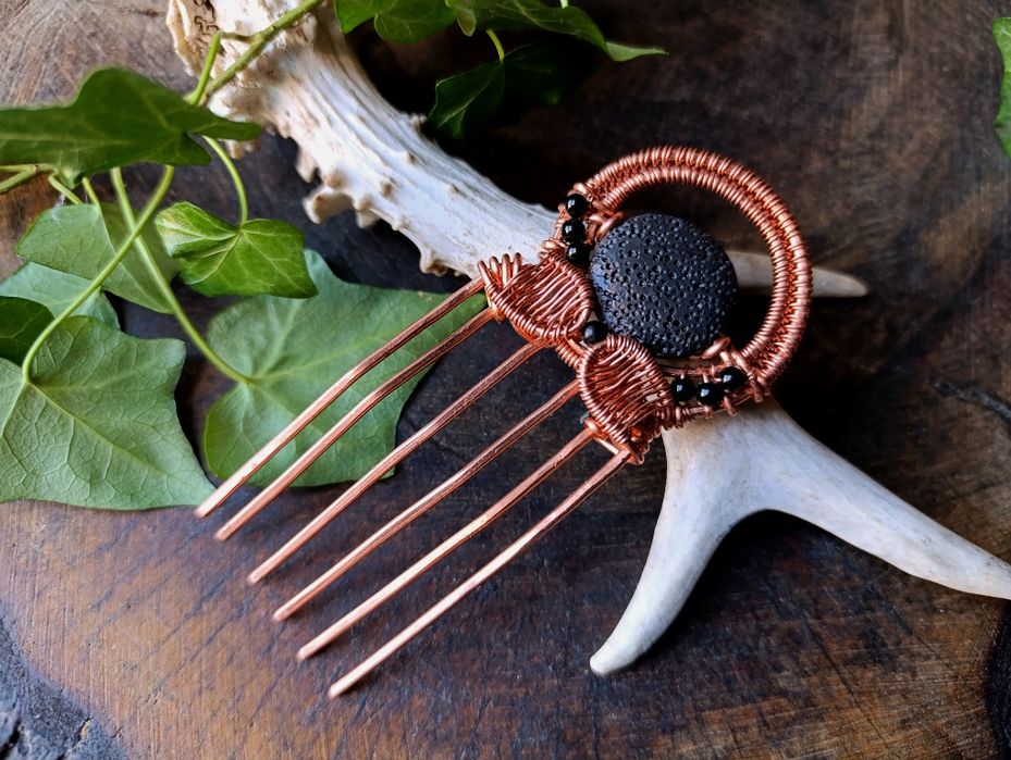 Grzebyk do włosów Handmade rękodzieło