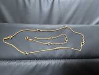 Conjunto colar e pulseira banhado a ouro para senhora ZRC