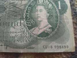 1 funt unikatowy banknot Anglia Wielka Brytanii kolekcjonerski