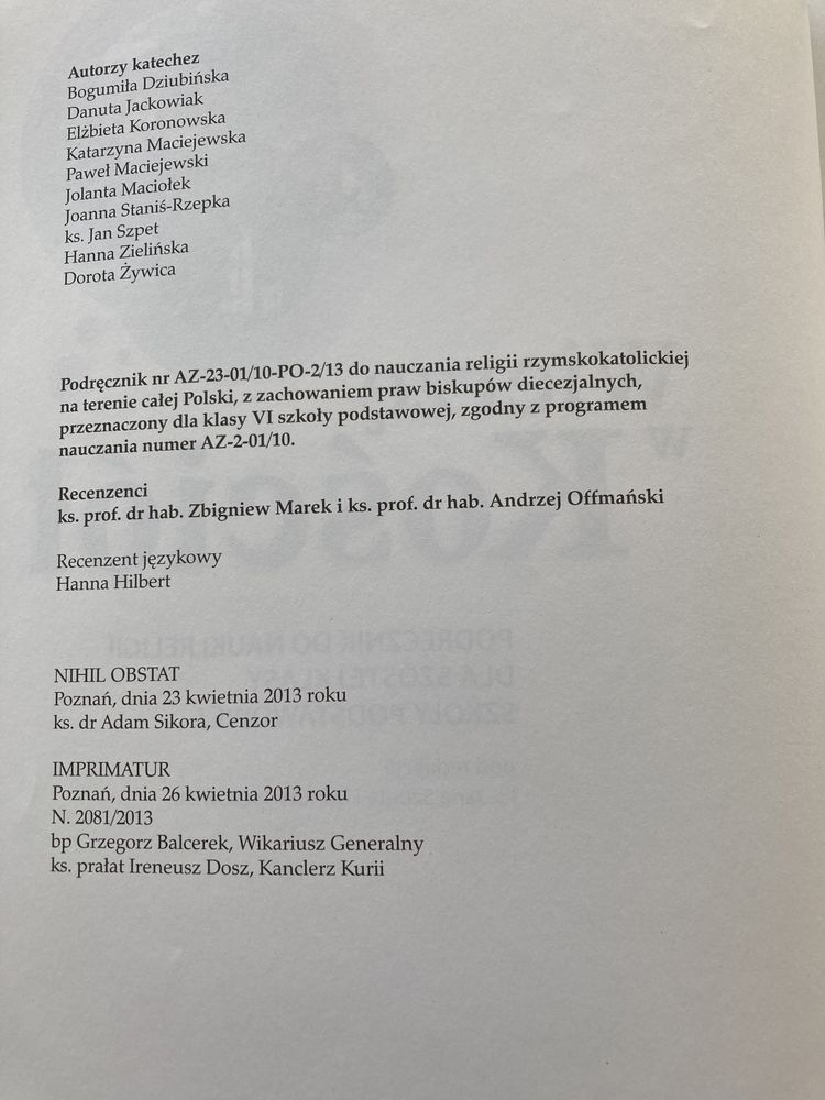 Religia kl. 6 Wierze w Kościół