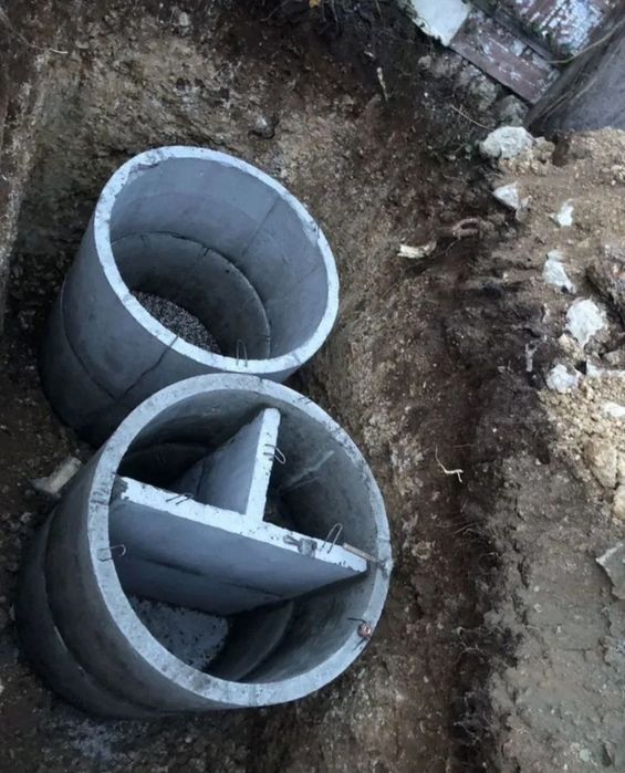 Септик із бетонних кілець - А225 вигрібна яма за 1 день