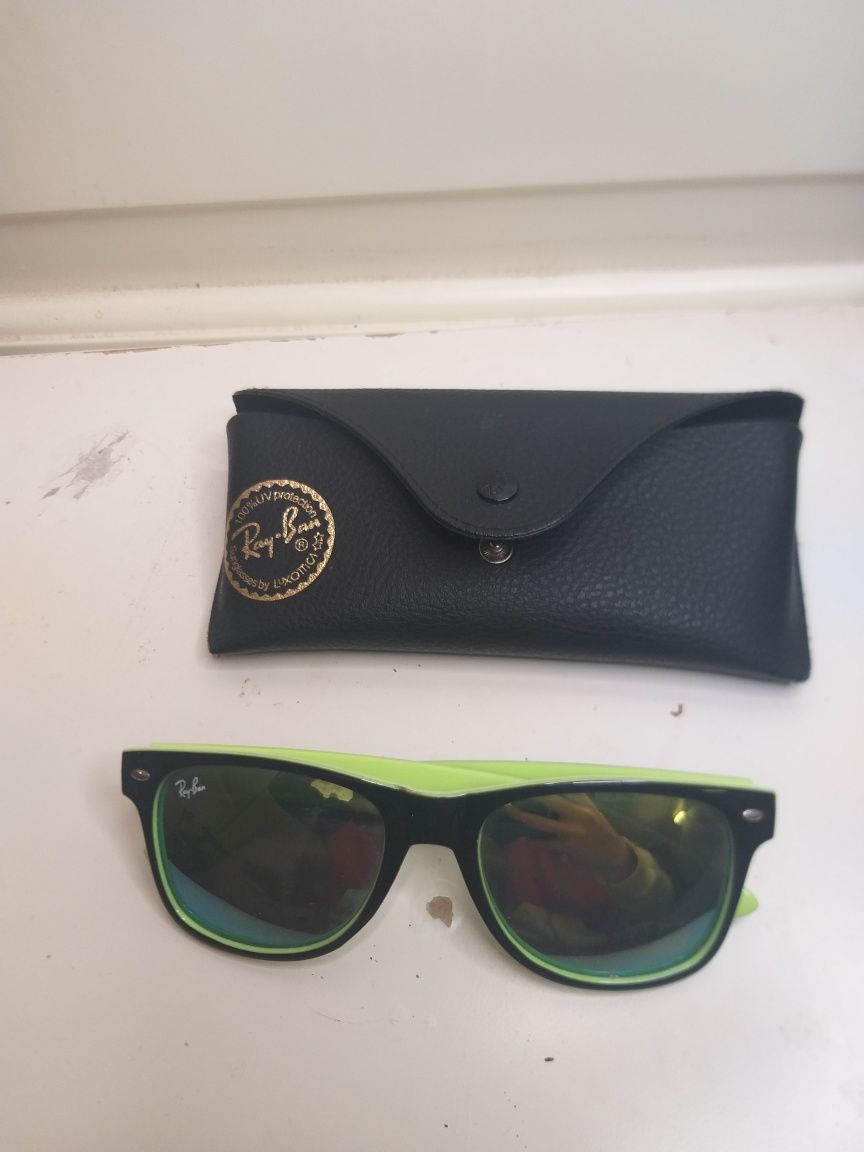 Okulary Ray Ban przeciwsłoneczne case sunglasses rayban zielone