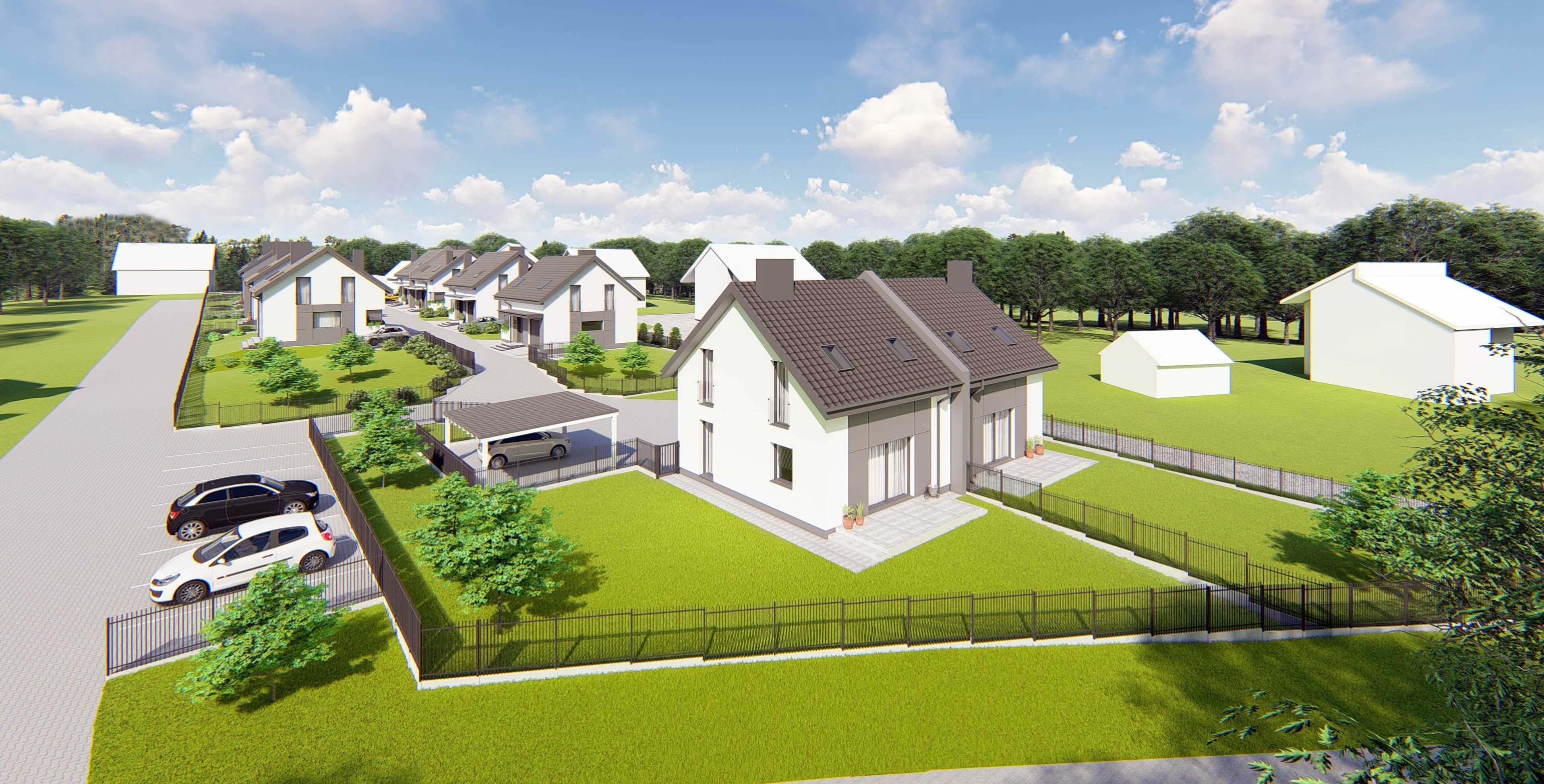 Nowe domy Wolnostojące / Bliźniacze 132m2 z garażem Nowy Sącz ZAWADA