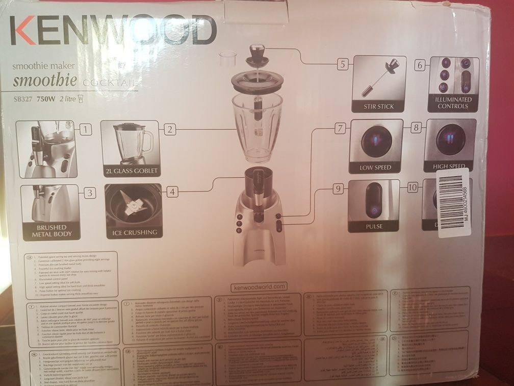 Kenwood szklany mikser do soków, smoothie