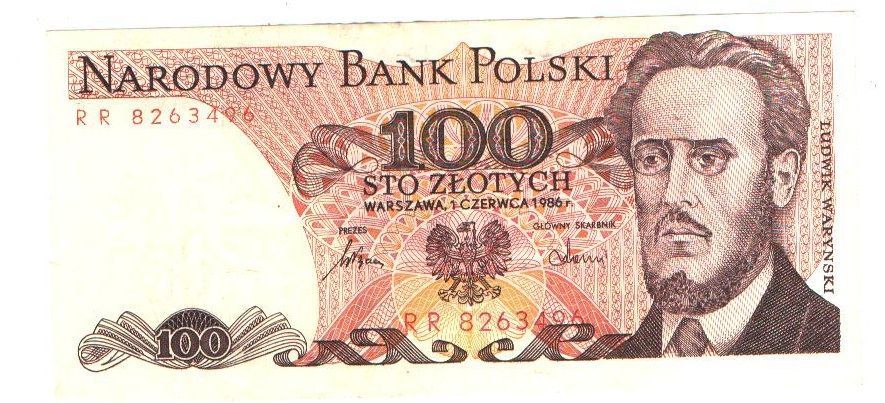 100 złotych 1986r RR BANKOWY UNC [b148]