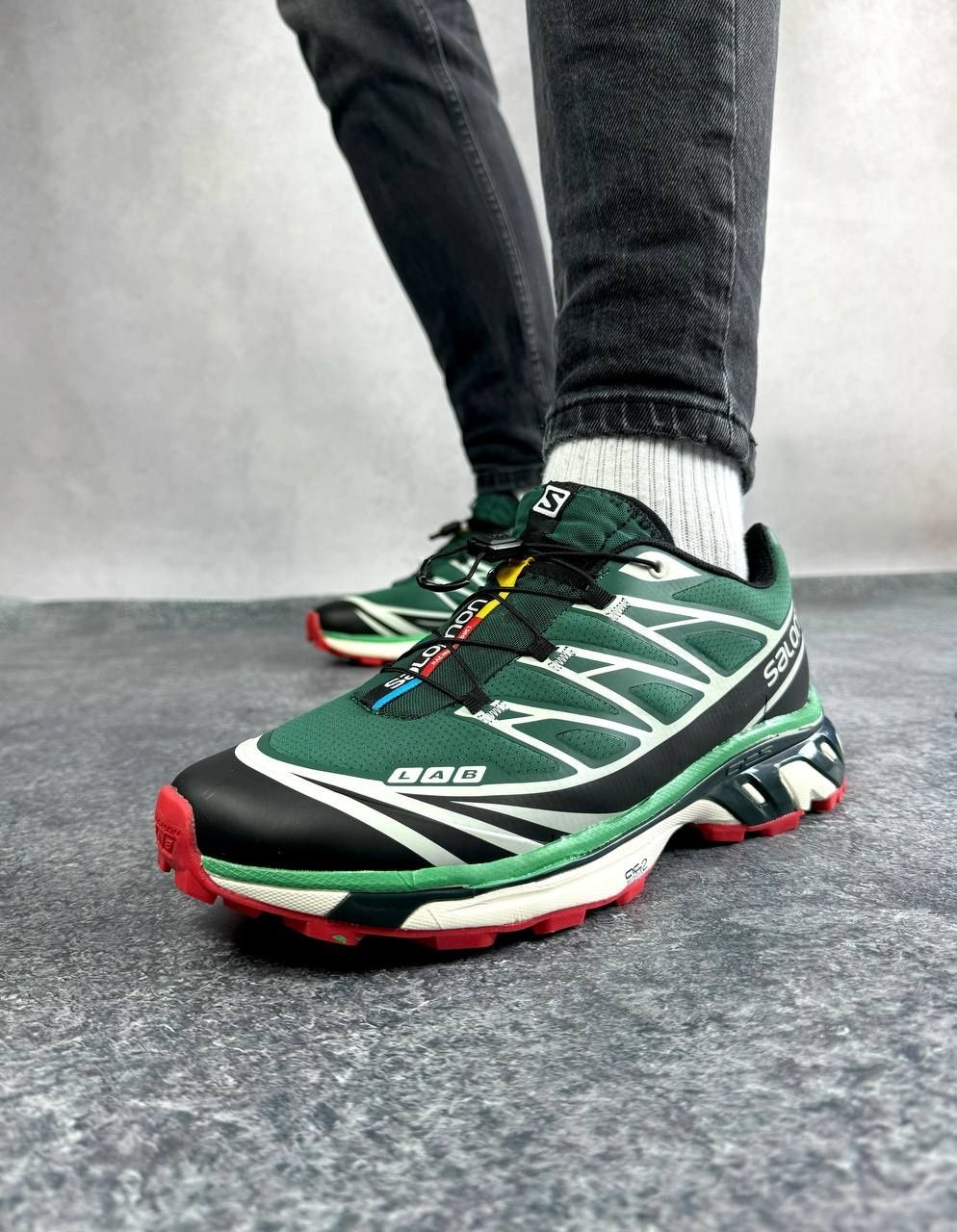 Salomon XT-6 Black Green|Кросівки Саламон зеленого коляру