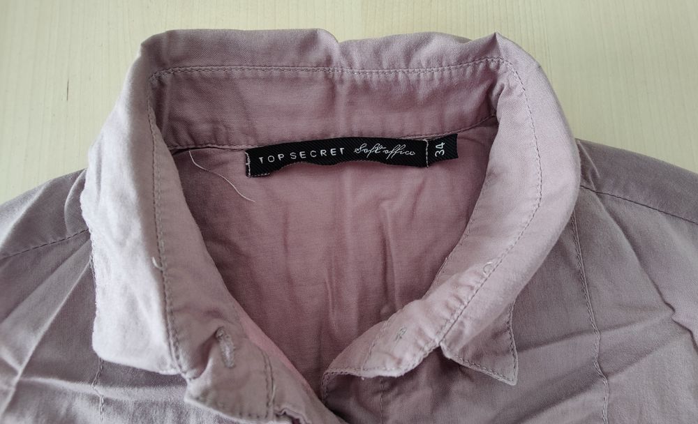 Koszula z długim rękawem; 34/6/XS; Top Secret; fiolet/wrzos/liliowy