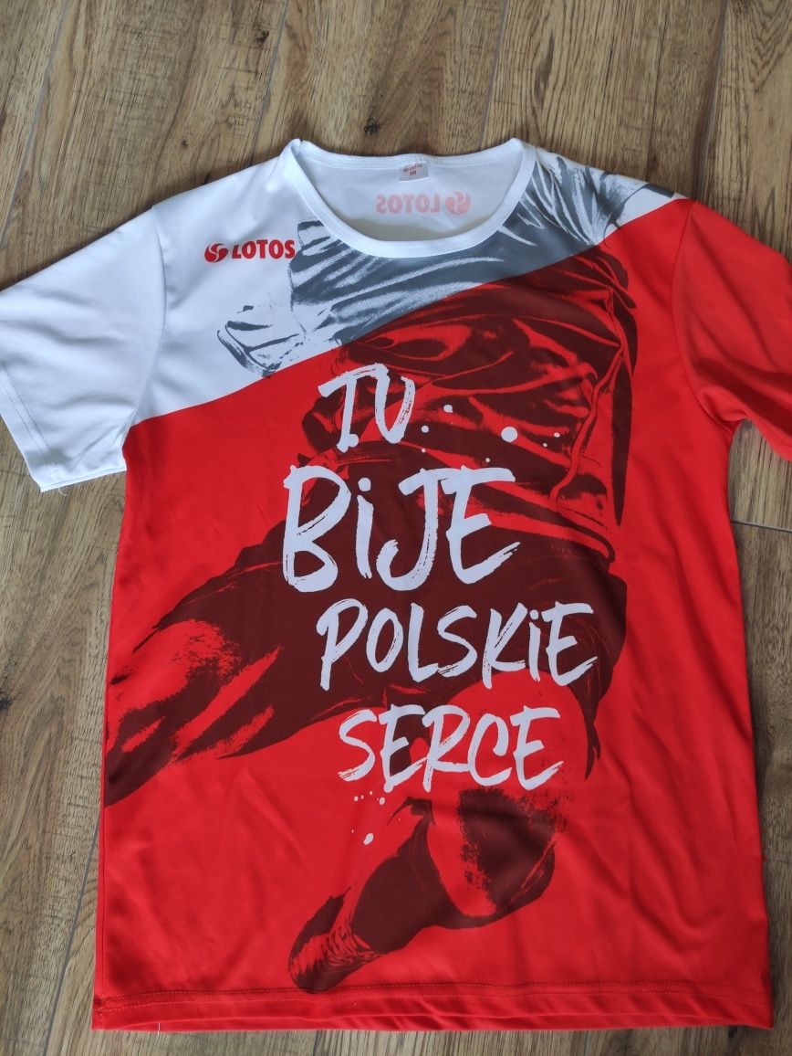 Koszulka t-shirt męski sportowy "Tu bije polskie serce" rozm. M