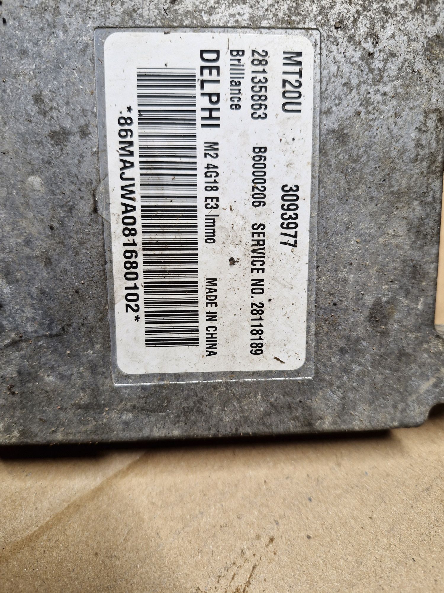 Komputer sterownik silnika BRILLIANCE BS4 1.6 16V 101KM