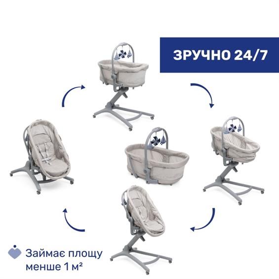 Детская кроватка-люлька Chicco Baby Hug Pro 4 в 1.