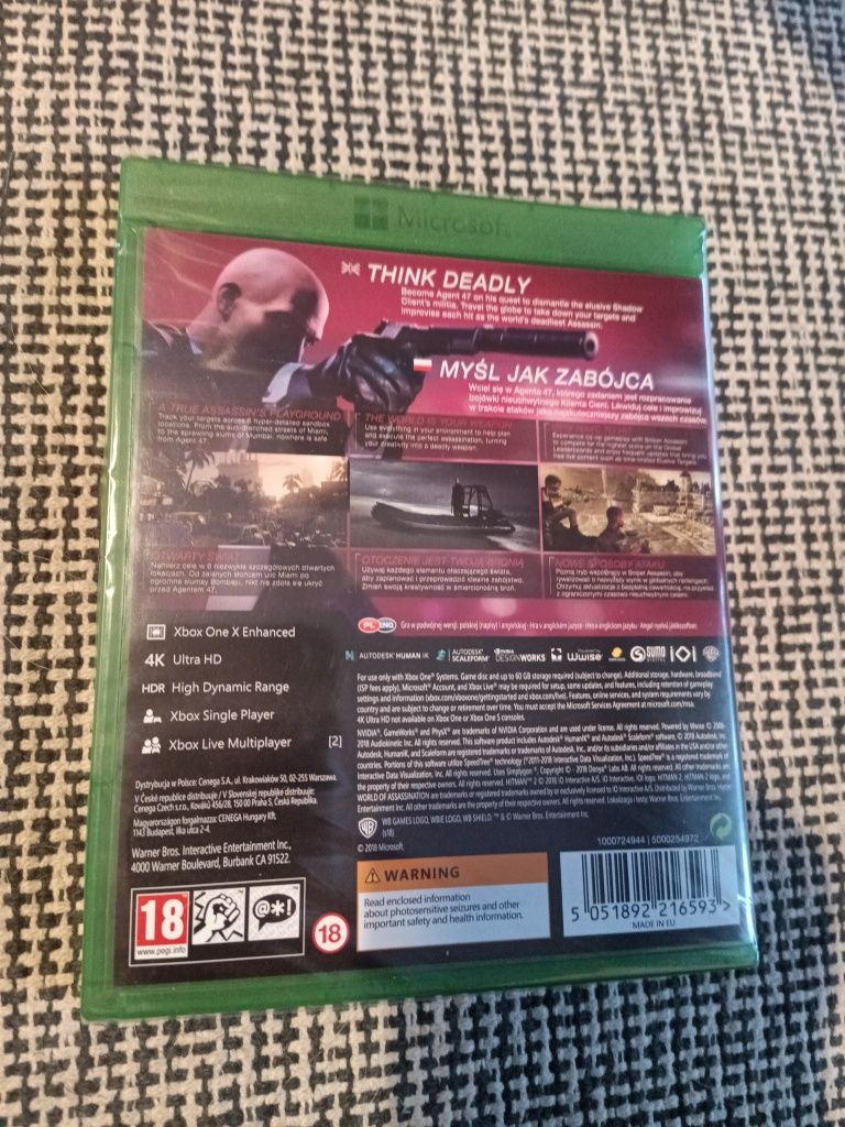 Gra Xbox One "Hitman 2" nowa oryginalna