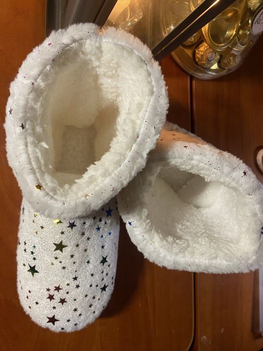 Домашние сапожки тапочки с блёстками