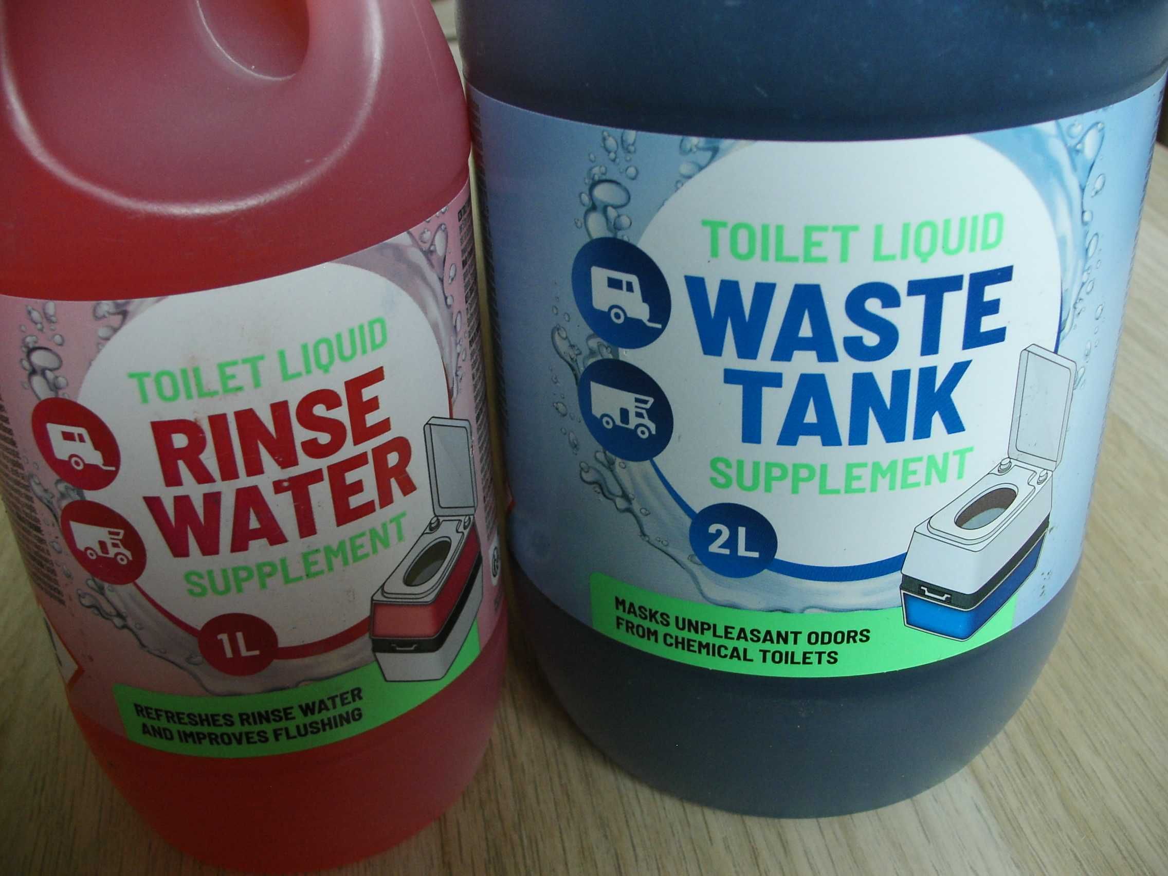 Oryginalne płyny do toalet turystycznych Waste Tank 2l+Rinse Water 1l