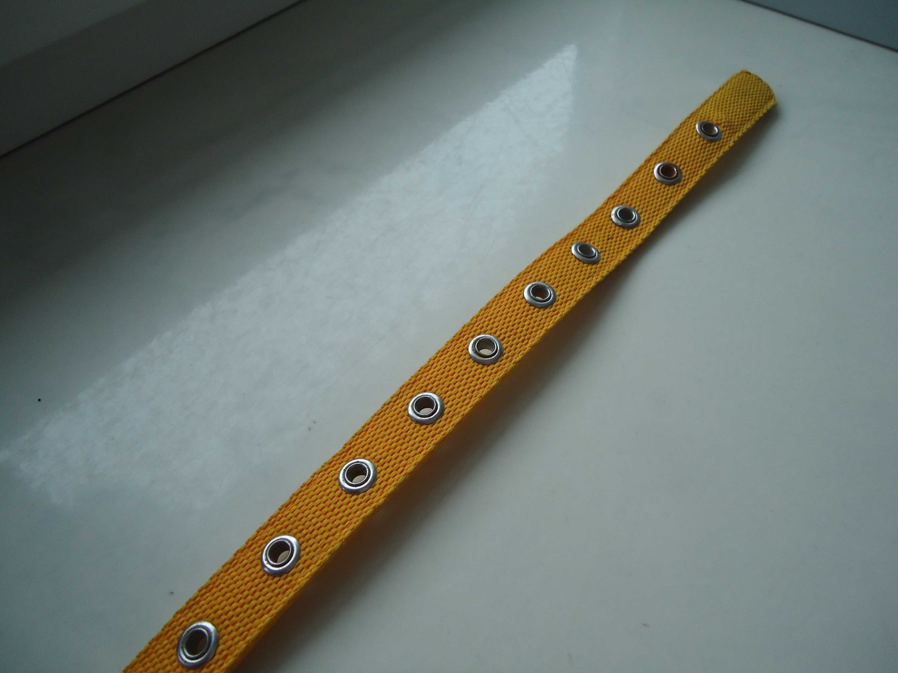 Żółta obroża dla psa 46cm nowa