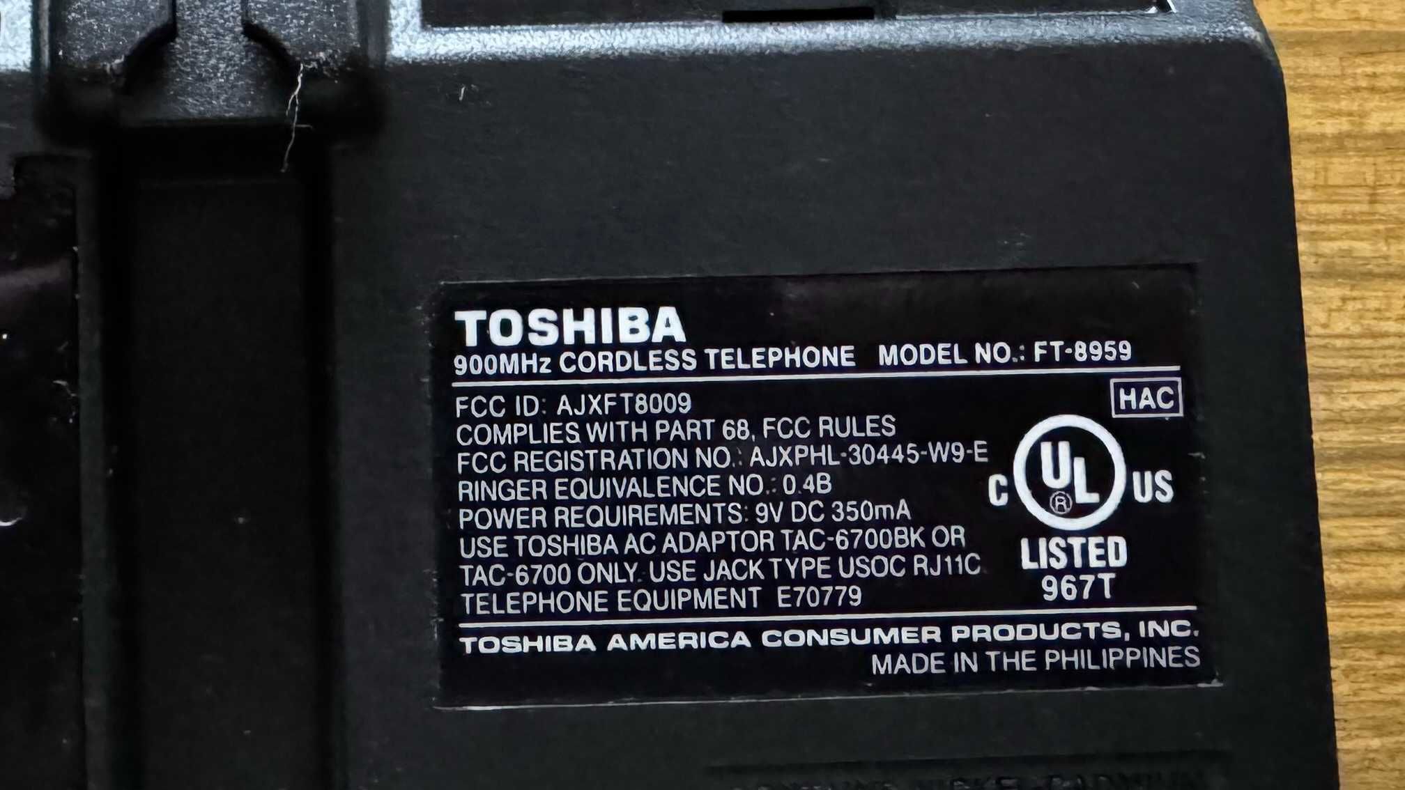 Telefon stacjonarny bezprzewodowy z sekretarką Toshiba FT-8959