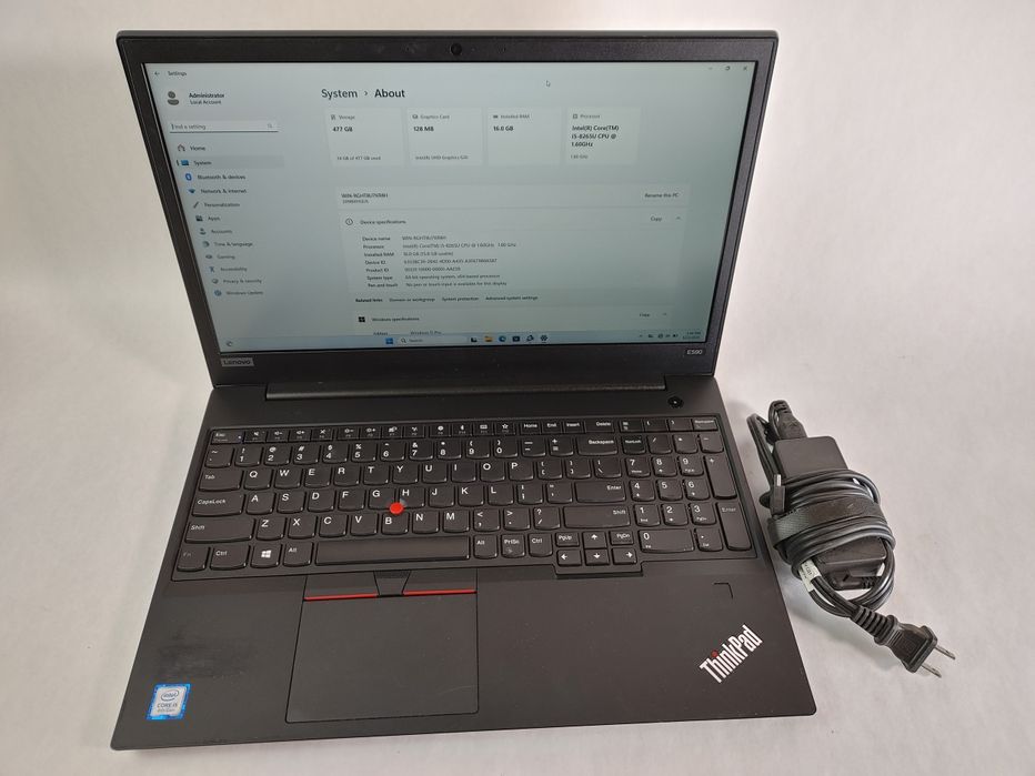 Lenovo ThinkPad E590 Core i5-8265U 1,60 GHz 16 GB 512GB NVMe Win11