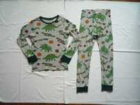 H&M r. 116/122 Piżama Szara Dinozaury