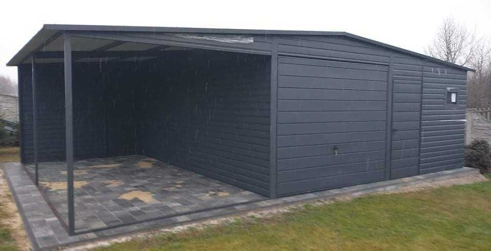 blaszak garaż na budowę schowek garaż blaszany konstrukcja stalowa 4x6