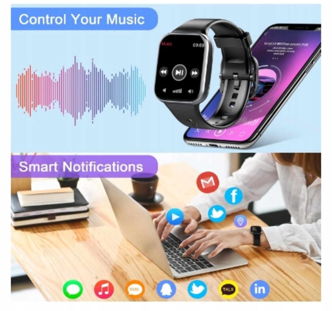 Smartwatch UAUE T60 czarny