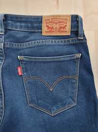 Granatowe jeansy damskie 711 skinny Levi's 26/30