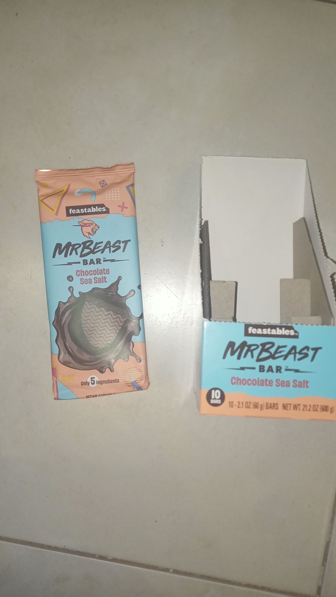 Czekolada Mr Beast z solą morską+ oryginalne pudełko Sea Salt chocolat