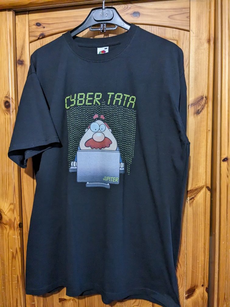 Męski t-shirt , cyber tata, rozmiar L/XL, koszulka dla informatyka