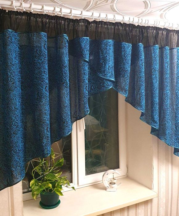 Штора занавеска тюль на кухню в детскую гардина ламбрекен