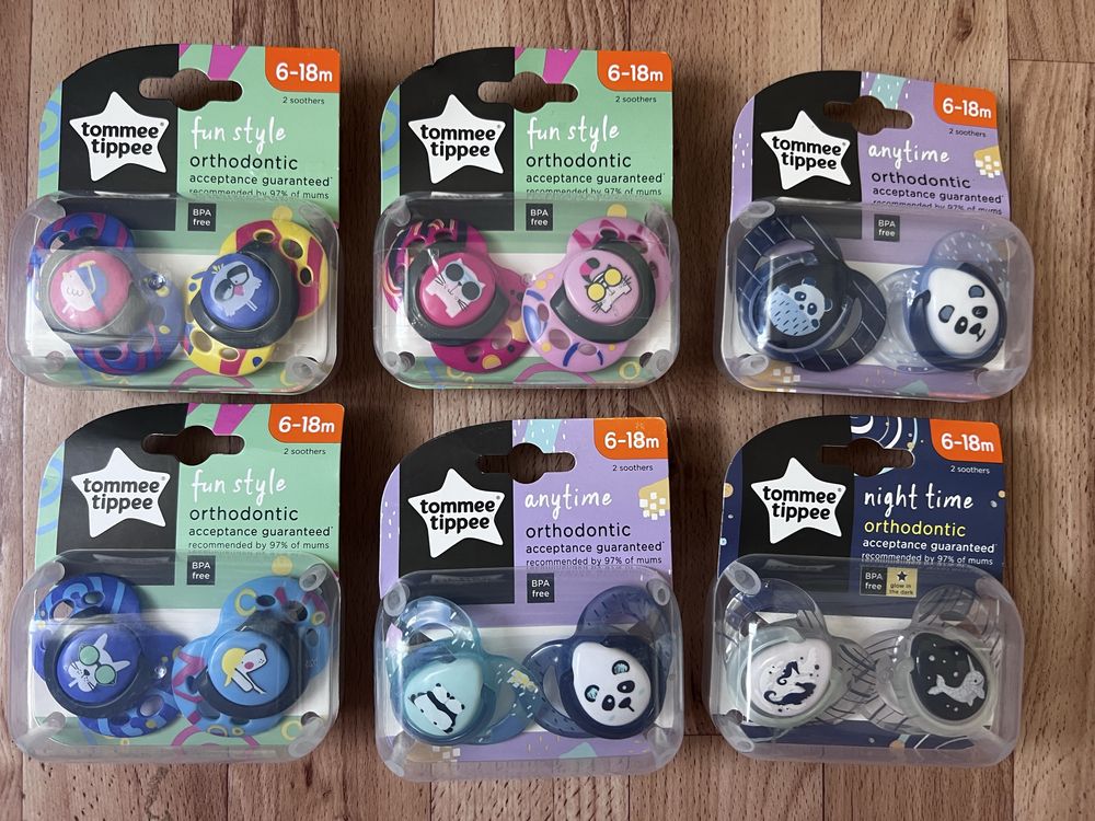 Пустушки /соски Tommee Tippee 0-6, 6-18, 18-36 Англія