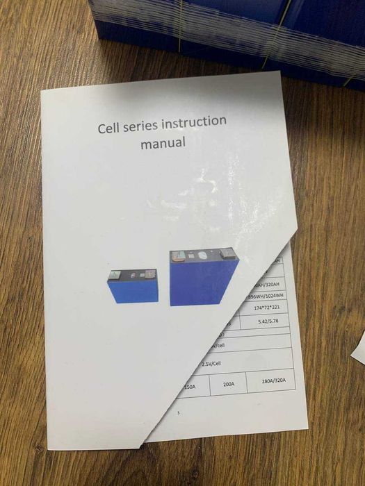 Комплект 4 нових LifePO4 3.2V 100ah комірки + BMS плата