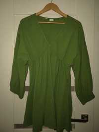 Zielona tunika Boho, sukienka mini.