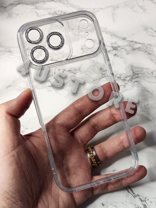 Чехол прозрачный на iPhone 17 Pro Max с линзами на камерах чохол