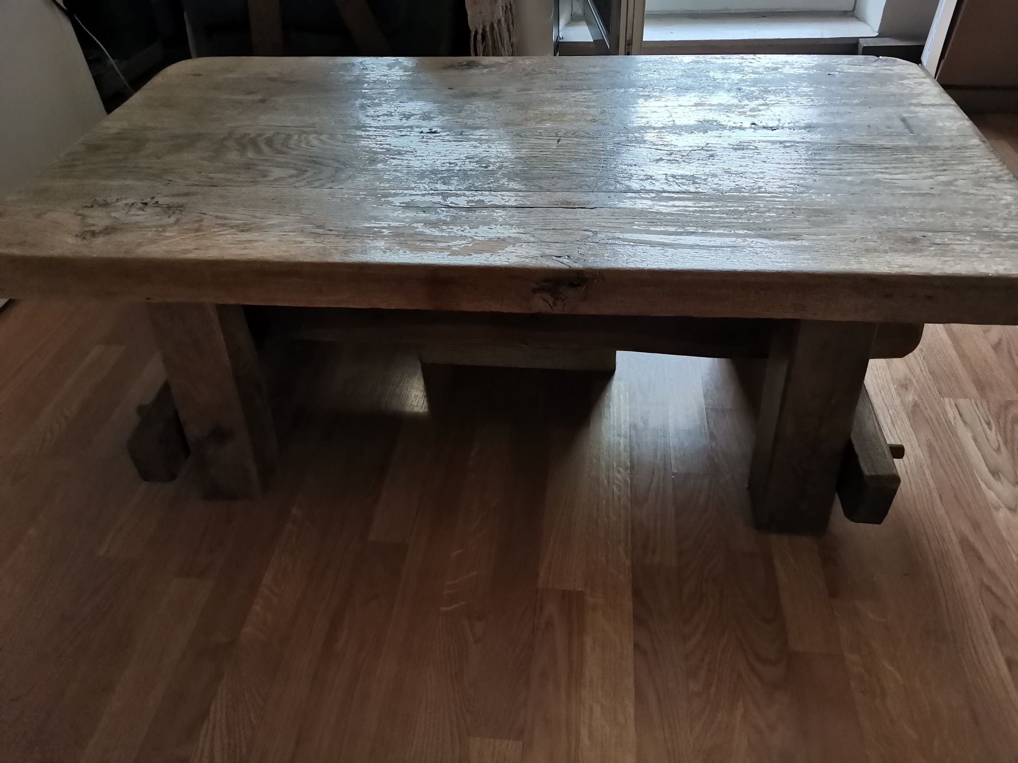 Stół/ława  drewniana, ciężka