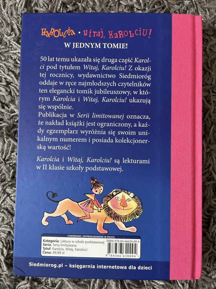 Karolcia wersja limitowana, unikatowy numer