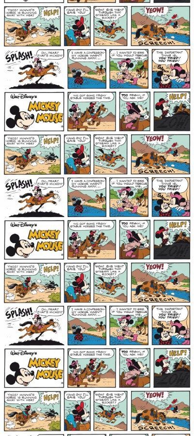 Tapeta Myszka Miki Flizelina Mickey Mouse Komiks