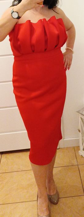 Sukienka czerwona wieczorowa L/XL