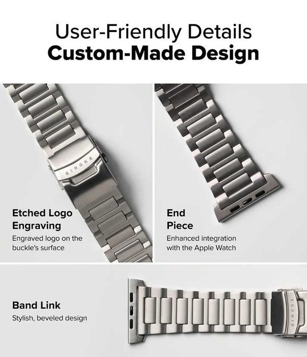 Ремешок Ringke Titanium One Apple Watch 44/45/46/49mm Natural Titanium