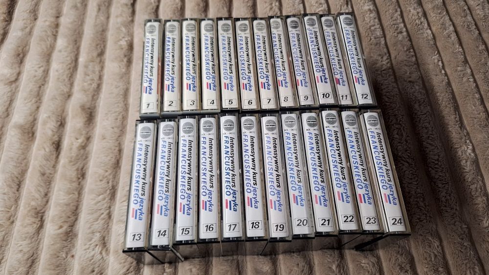 Kurs Języka Francuskiego 28szt. kaset magnetofonowych Idealny stan!