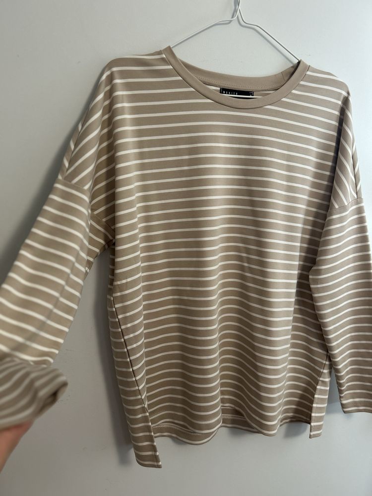 Nowa bluza w paski Mohito rozmiar S/M bezowa