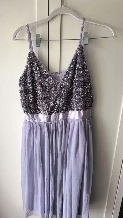 Sukienka imprezowa tiul, cekiny