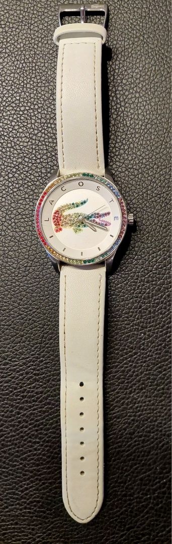 Zegarek damski Lacoste  biały pasek LC.74.3.14.2474S super stan
