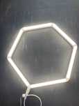 LED hexagon geometric system 24W garaż projekt oświetlenia Realuz