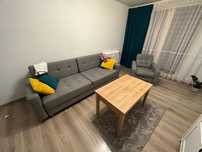 Kanapa (sofa) + fotel + stolik