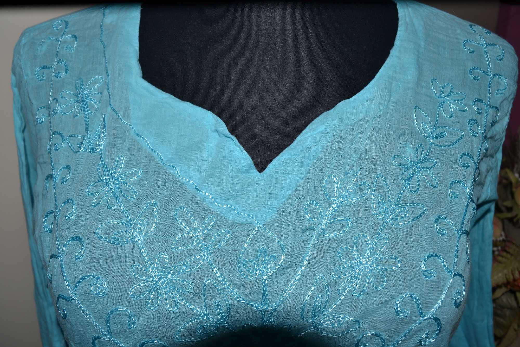 110^ elegancka bluzka tunika plażowa  bawełna 34/36/38