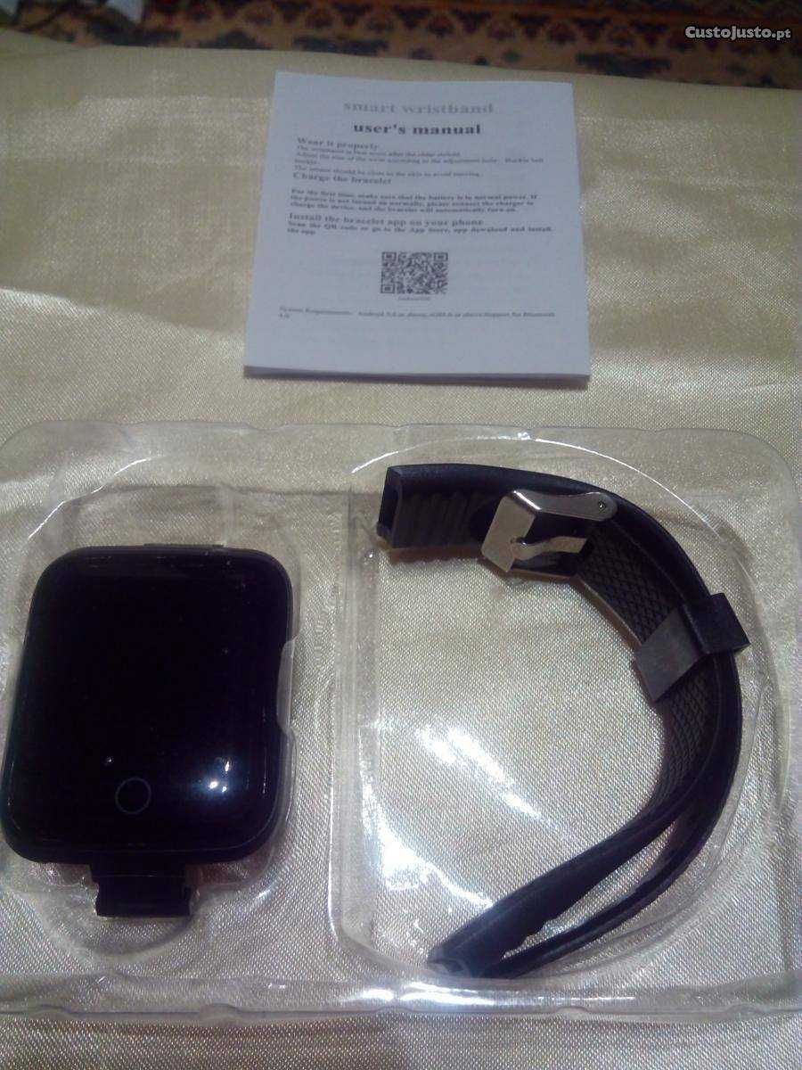 Smart Bracelet cor preto com caixa de origem - Novo