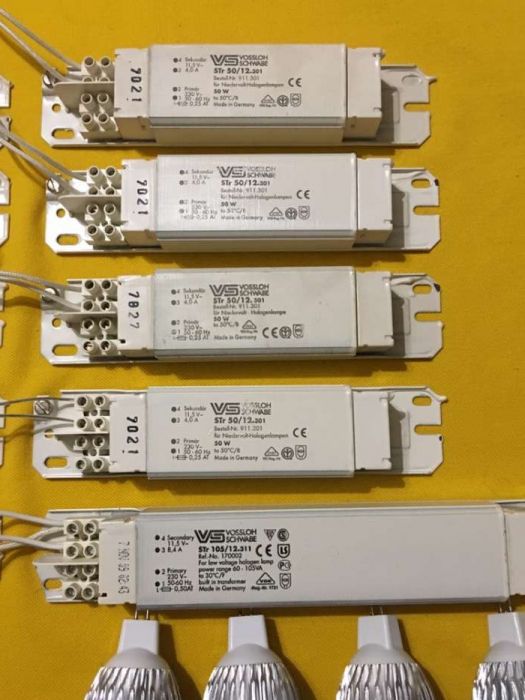 11 Balastros 12v + 13 lampadas LED MR16 5w