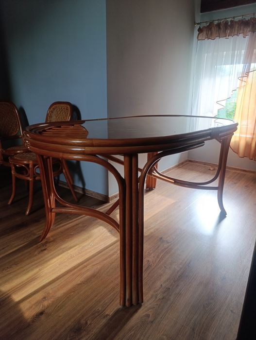 Zestaw ogrodowy ratanowy Calamus Rotan. 6 krzeseł