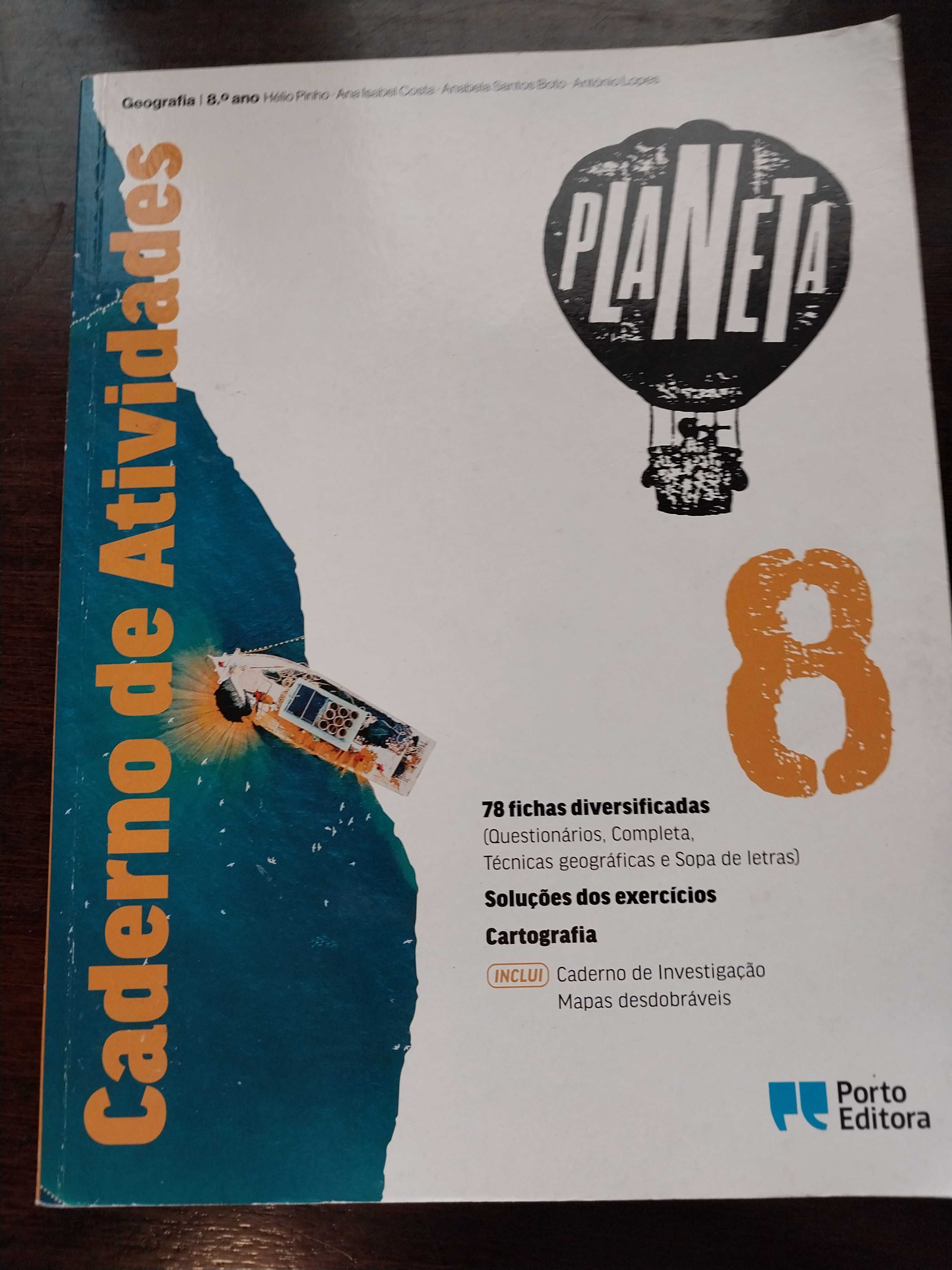 Manual e Caderno de Atividades de Geologia Planeta 8.